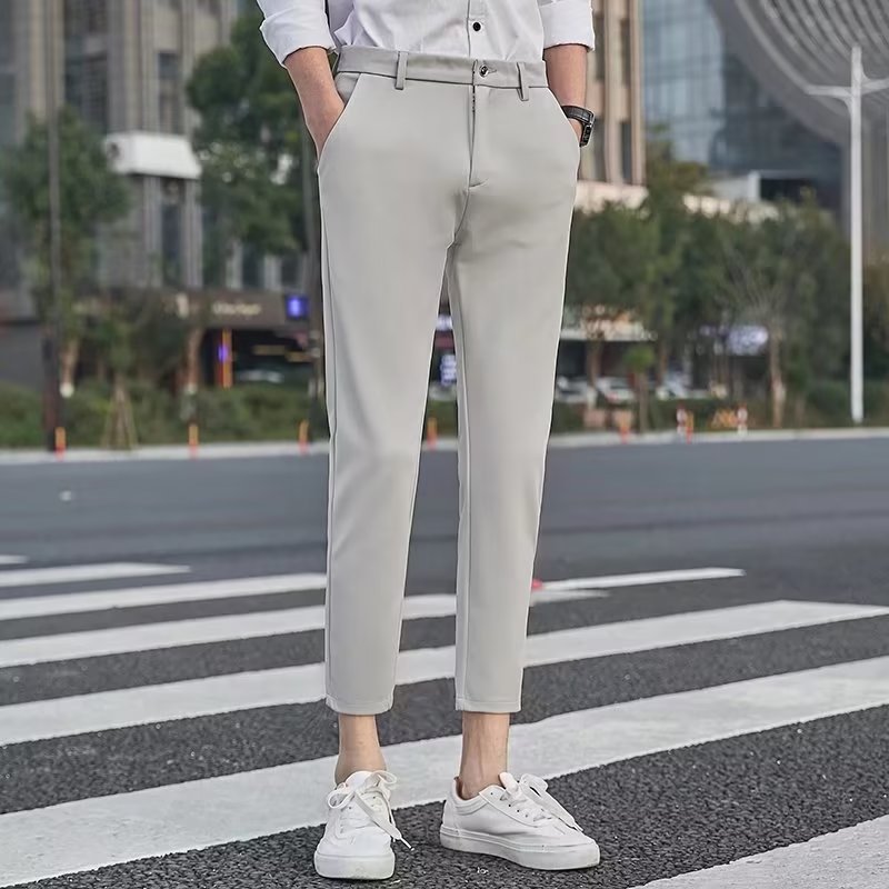 Men's Slim-Fit Cropped Pants – Cotton, Straight Leg — view 8