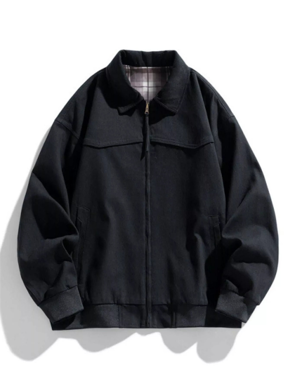 Men's Zip-Up Long Sleeve Jacket – Plus Size — view 3