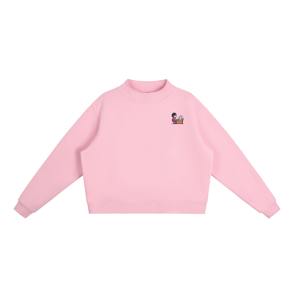 INSUARIA — Women’s Fleece Mock-Neck Sweatshirt