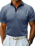 Men's Classic Textured Golf Polo Shirt | Short Sleeve