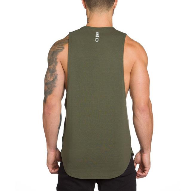 Men's Long Muscle Tank – Gym Workout Sleeveless Top