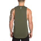 Men's Long Muscle Tank – Gym Workout Sleeveless Top