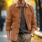 Men's Corduroy Shirt Jacket – Relaxed Fit with Lapel Pocket