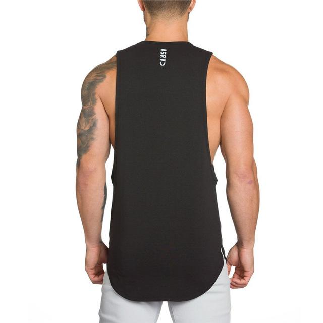 Men's Long Muscle Tank – Gym Workout Sleeveless Top