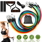 Resistance Bands Set – 11-Piece Tube Bands with Handles and Ankle Straps