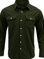 Men's Casual Corduroy Button Down Shacket — view 2