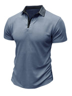 Men's Classic Textured Golf Polo Shirt | Short Sleeve