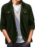 Men's Casual Corduroy Button Down Shacket — main view