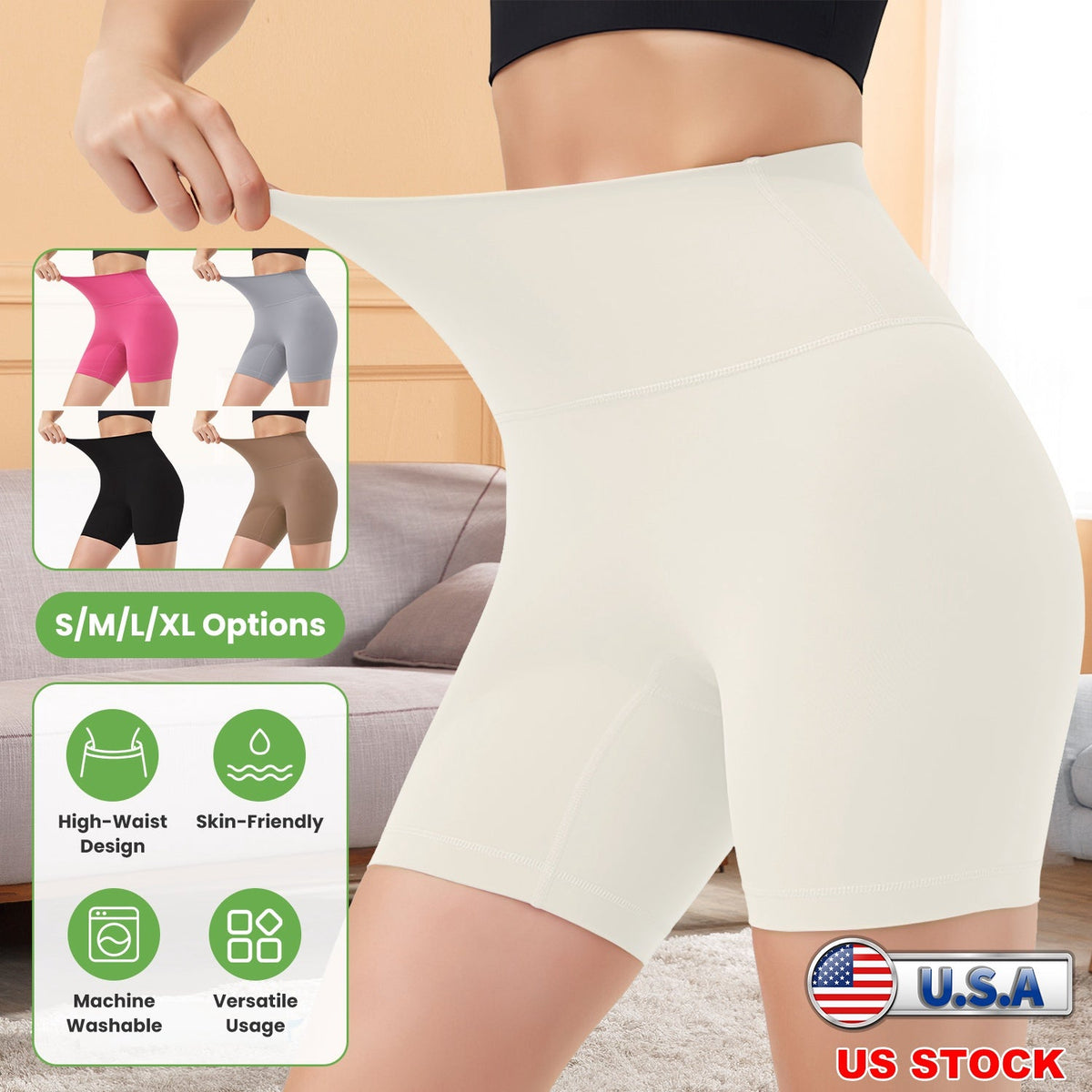 Women's High-Waist Biker Shorts, 6.3-Inch Inseam — view 4