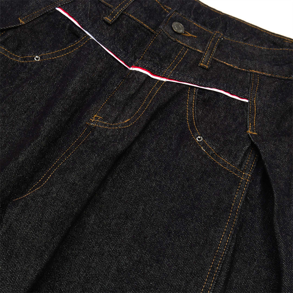 Men's Wide-Leg Denim Pants – Pleated Loose Fit — view 4