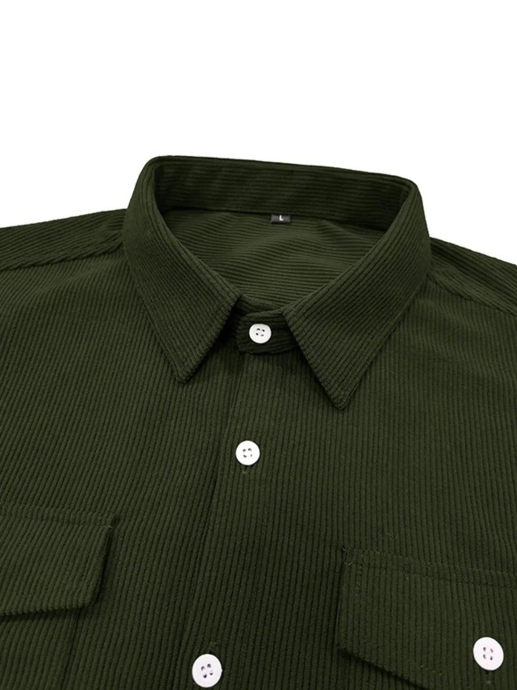 Men's Casual Corduroy Button Down Shacket — view 6