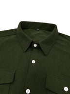 Men's Casual Corduroy Button Down Shacket — view 6