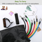 Resistance Bands Set – 11-Piece Tube Bands with Handles and Ankle Straps