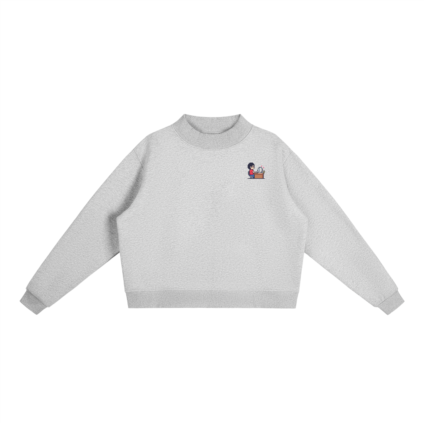 INSUARIA — Women’s Fleece Mock-Neck Sweatshirt