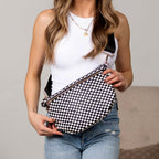 Layla woven check crossbody sling bag, view 31