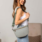 Layla woven check crossbody sling bag, view 26