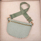 Layla woven check crossbody sling bag, view 37