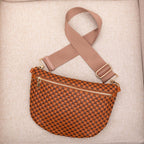 Layla woven check crossbody sling bag, view 41