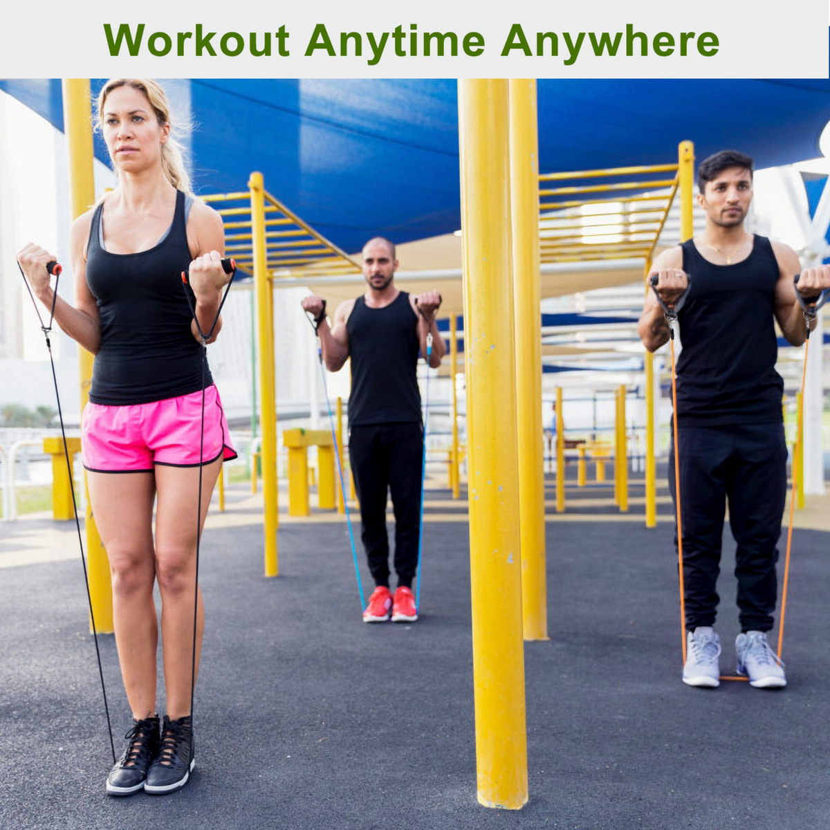 Resistance Bands Set – 11-Piece Tube Bands with Handles and Ankle Straps