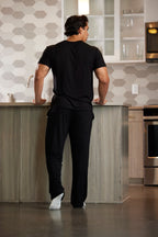Men's bamboo lounge set in navy blue