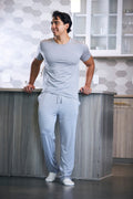 Men's bamboo lounge set, back view