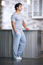 Men's bamboo lounge pants detail