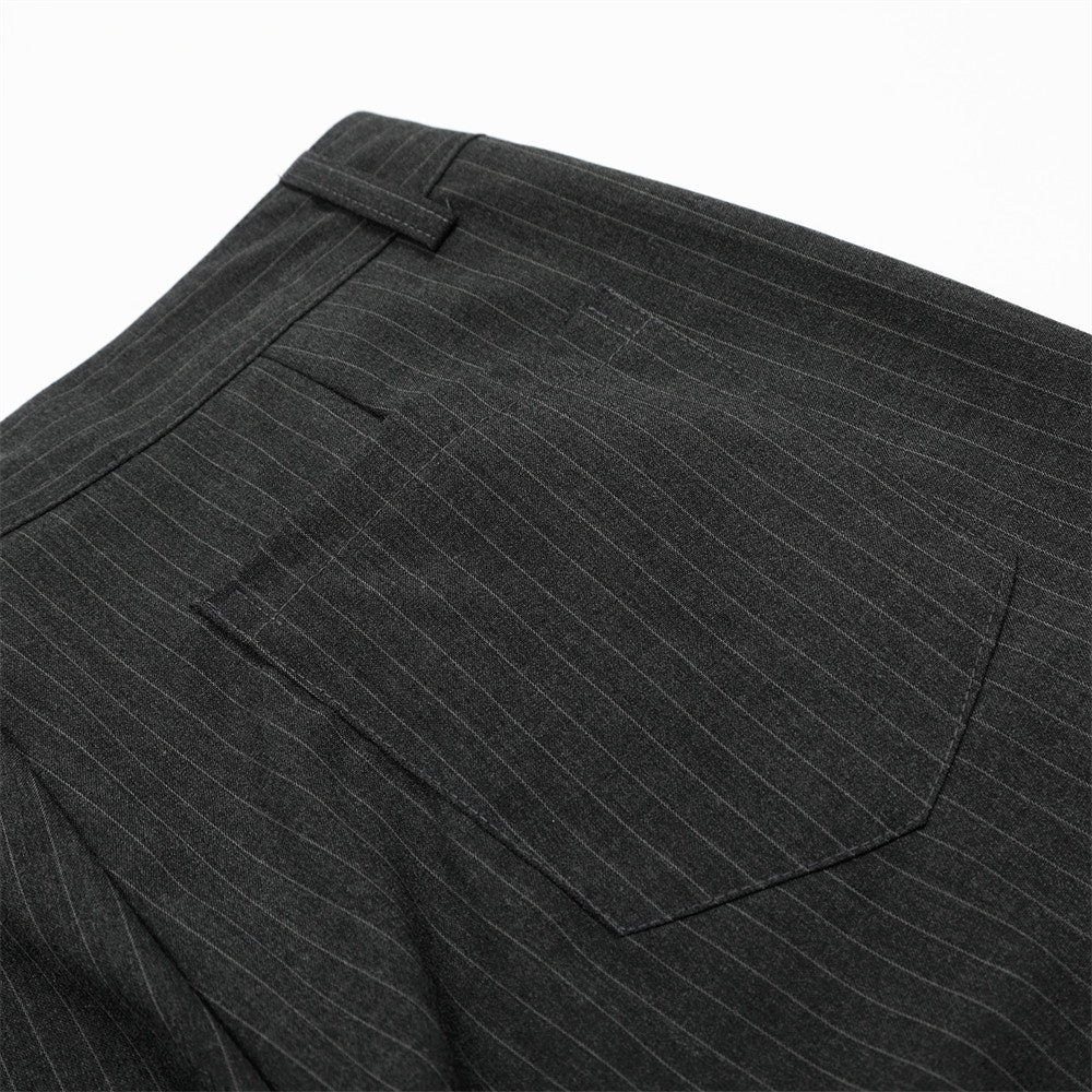 Men's Striped Pleated Wide-Leg Pants — view 4
