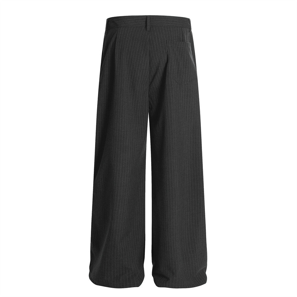 Men's Striped Pleated Wide-Leg Pants — view 2