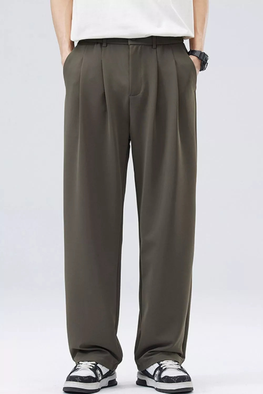 Men's Loose-Fit Pleated Pants – Plus Size — view 5
