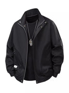 Men's Stand-Collar Lightweight Bomber Jacket – Plus Size