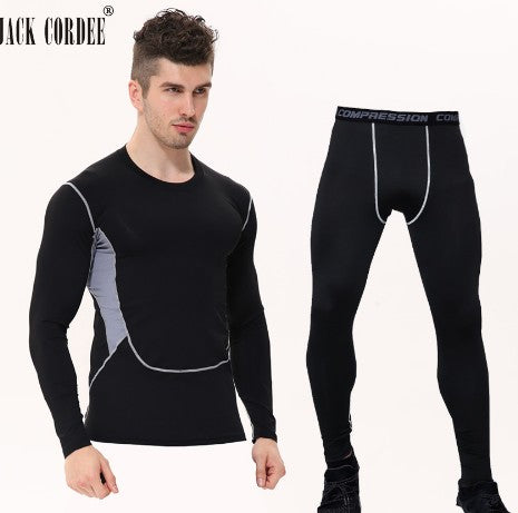Men's Camouflage Compression Baselayer Set – Long Sleeve Top & Tights