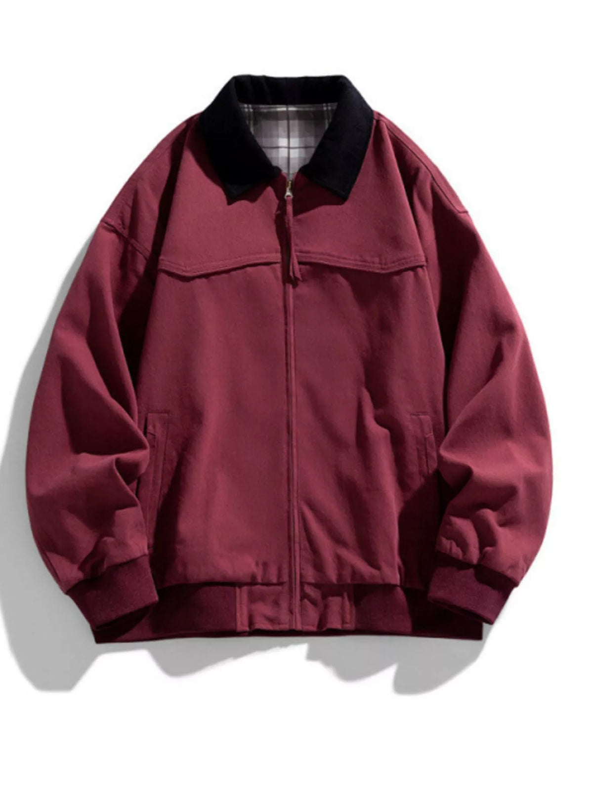Men's Zip-Up Long Sleeve Jacket – Plus Size — view 4