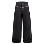 Men's Wide-Leg Denim Pants – Pleated Loose Fit — view 6