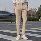 Men's Slim-Fit Cropped Pants – Cotton, Straight Leg — main view