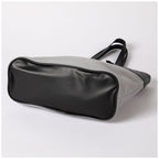 Canvas and faux leather tote bag, view 9
