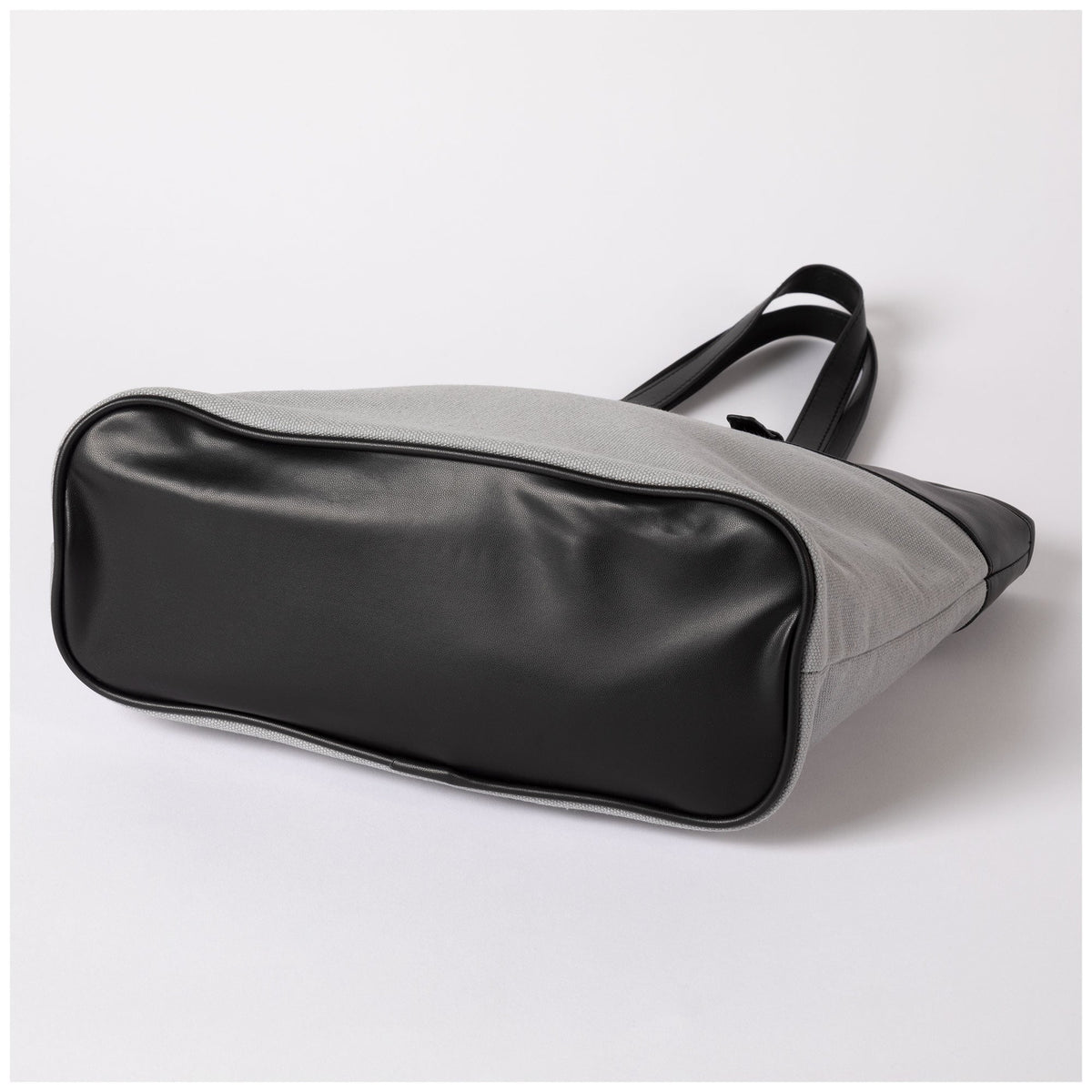 Canvas and faux leather tote bag, view 9