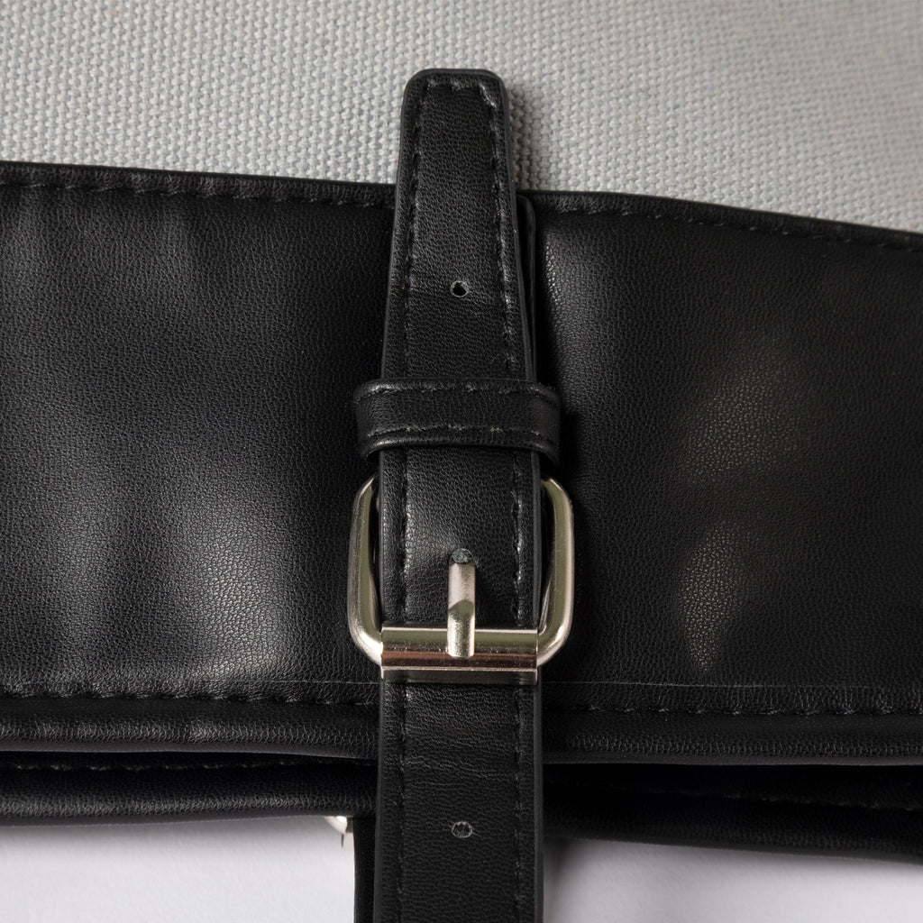 Canvas and faux leather tote bag, view 10