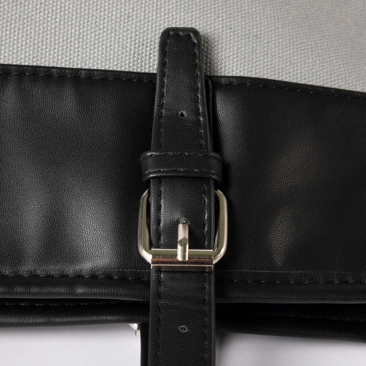 Canvas and faux leather tote bag, view 10