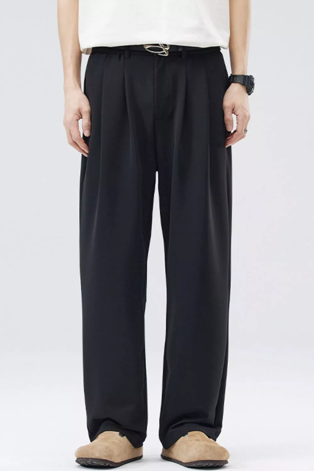 Men's Loose-Fit Pleated Pants – Plus Size — view 2