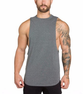 Men's Long Muscle Tank – Gym Workout Sleeveless Top