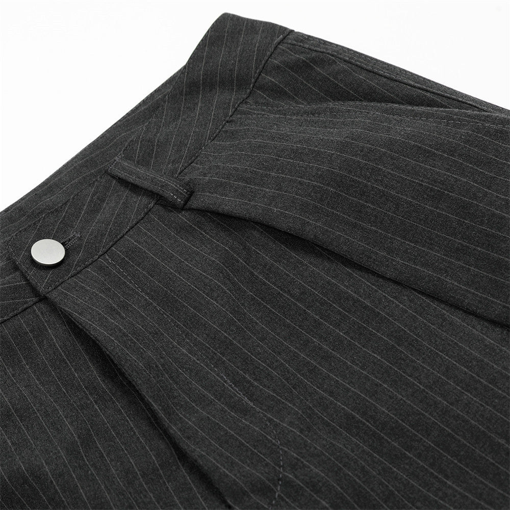 Men's Striped Pleated Wide-Leg Pants — view 3