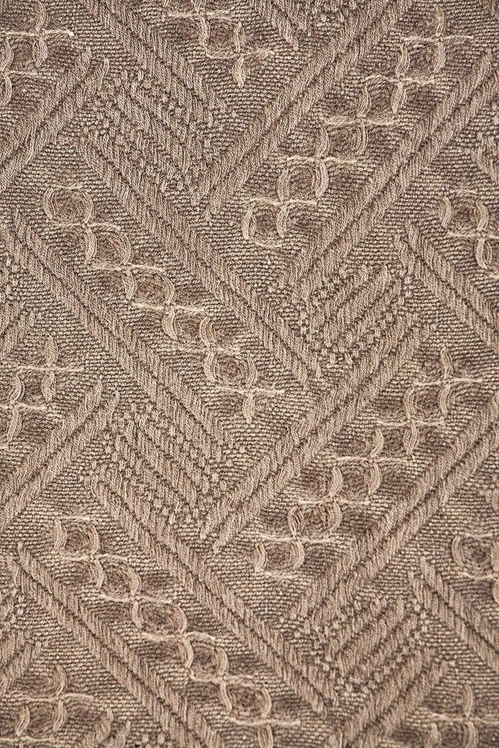 Lightweight cotton throw, folded