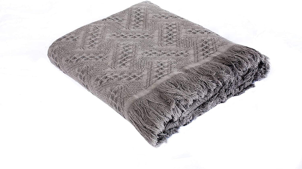 Lightweight cotton throw blanket, view 13