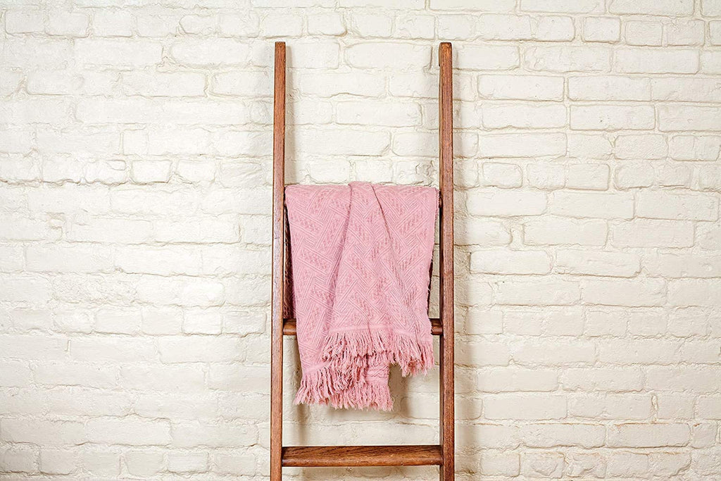 Lightweight cotton throw in silver moon
