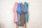 Lightweight cotton throw in mellow rose