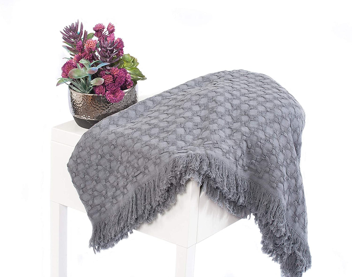 Lightweight cotton throw blanket, view 20