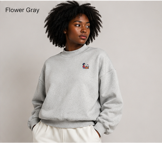 INSUARIA — Women’s Fleece Mock-Neck Sweatshirt