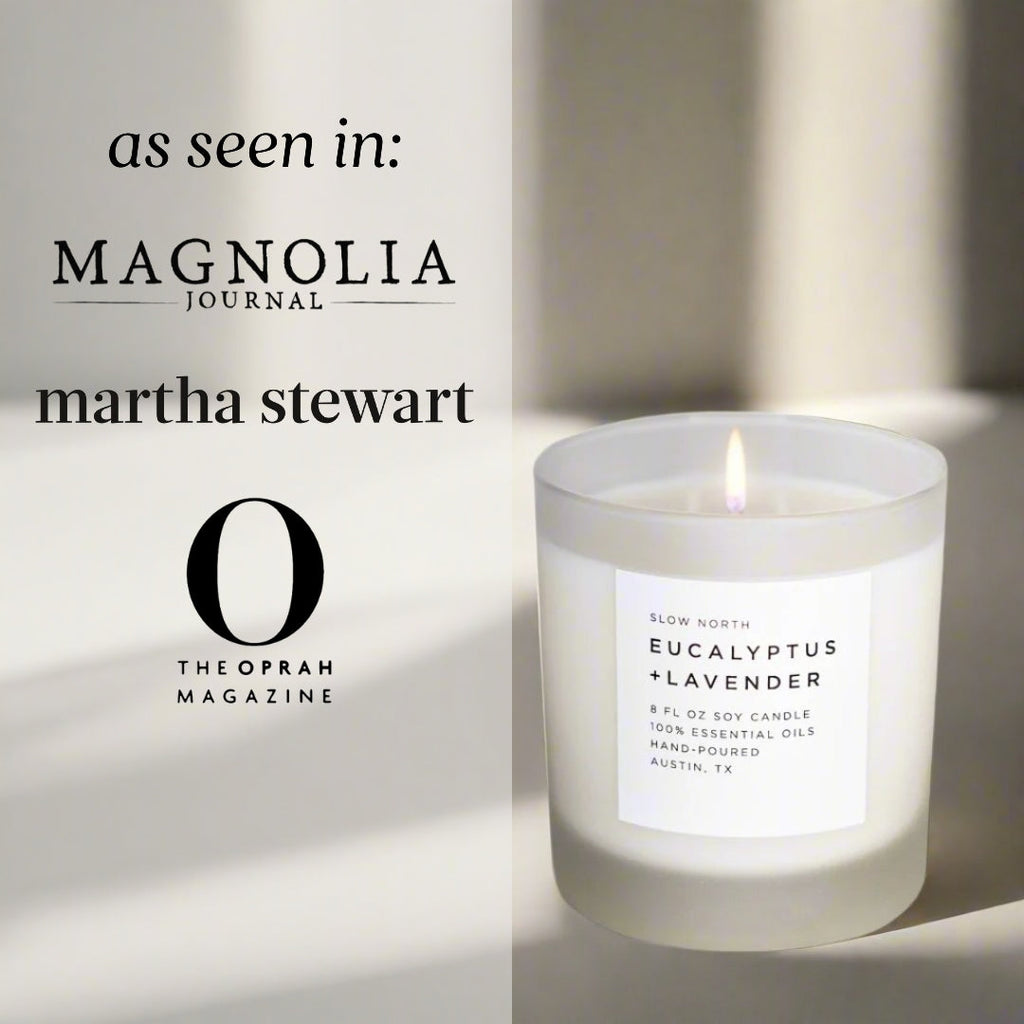 Eucalyptus lavender candle, alternate view