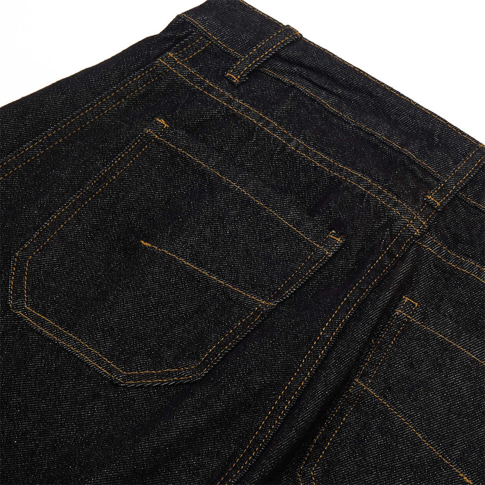 Men's Wide-Leg Denim Pants – Pleated Loose Fit — view 3