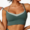 Two-tone contour sports bra